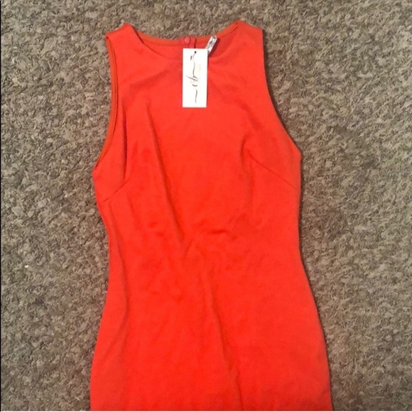 🆕Poppy Orange Sleeveless Sheath Dress - Picture 3 of 3